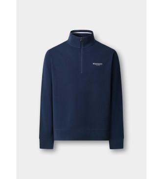 Hackett London Marine piqu� sweatshirt met klassieke pasvorm