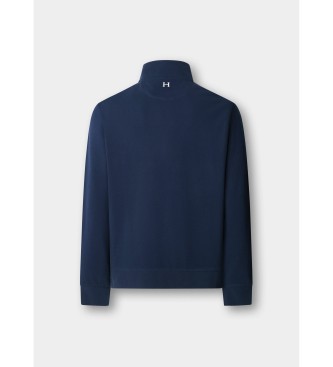 Hackett London Marine piqu� sweatshirt met klassieke pasvorm