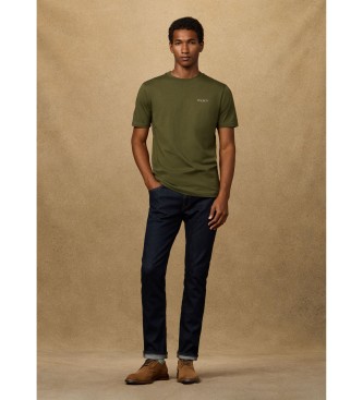 Hackett London T-shirt z logo w klasycznym zielonym kolorze