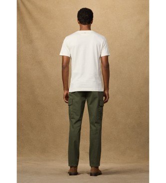 Hackett London T-shirt z logo o klasycznym kroju, biały