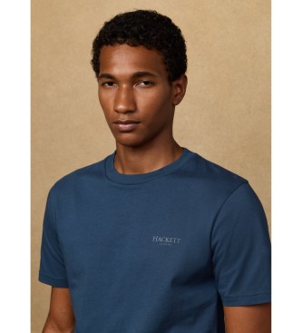 Hackett London T-shirt z niebieskim logo o klasycznym kroju