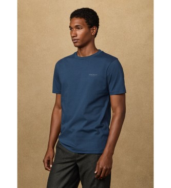 Hackett London T-shirt z niebieskim logo o klasycznym kroju