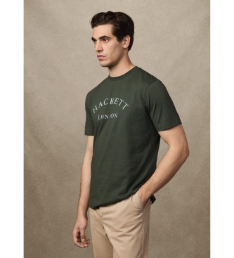 Hackett London T-shirt classica con logo verde