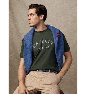 Hackett London T-shirt classica con logo verde