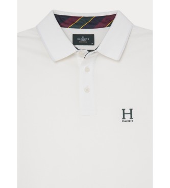 Hackett London Biała koszulka polo Heritage H Logo