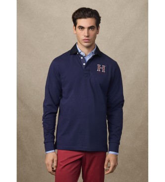 Hackett London Heritage H Rugby blue jersey
