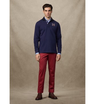 Hackett London Heritage H Rugby blue jersey