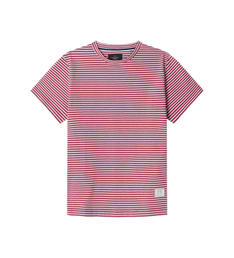 Hackett London T-shirt Heritage H Stripe czerwony