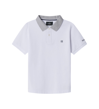 Hackett London Polo blanc Heritage H Stripe Trim