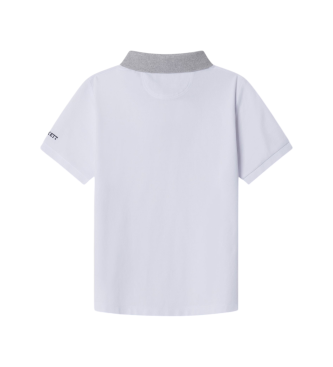 Hackett London Polo blanc Heritage H Stripe Trim