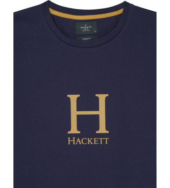 Hackett London Granatowa koszulka Heritage H