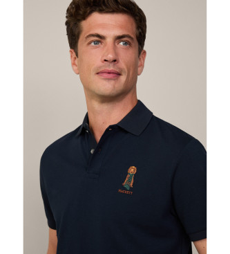 Hackett London Heritage Harry navy polo shirt