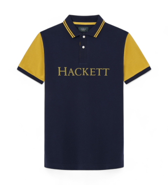 Hackett London Granatowa koszulka polo Heritage Back