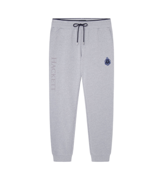 Hackett London Spodnie jogger Heritage w kolorze szarym