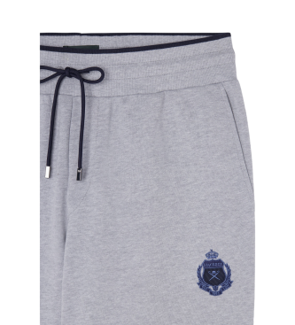 Hackett London Spodnie jogger Heritage w kolorze szarym