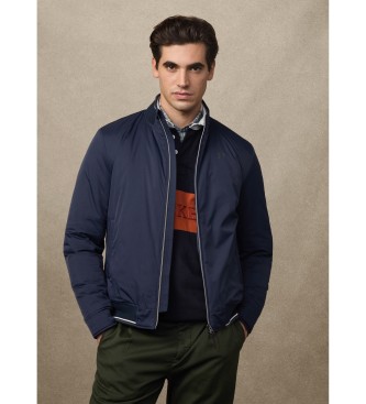 Hackett London Giacca in giubbotto con logo Heritage Blu scuro