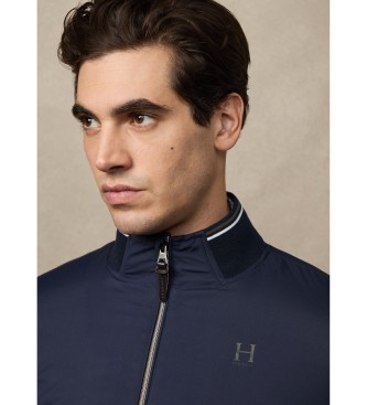 Hackett London Giacca in giubbotto con logo Heritage Blu scuro