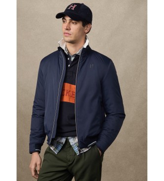 Hackett London Giacca in giubbotto con logo Heritage Blu scuro