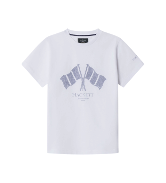 Hackett London Camiseta Heritage Flag blanco