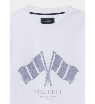 Hackett London Camiseta Heritage Flag blanco