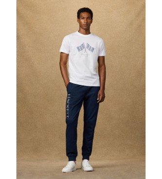 Hackett London Lrc vlag fit klassiek wit t-shirt