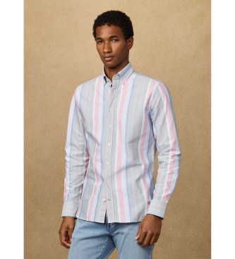 Hackett London Camisa Heritage Multi Ox Str verde s�lvia