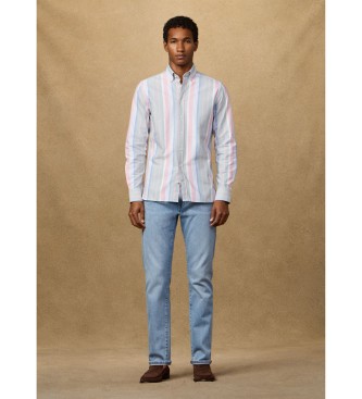 Hackett London Camisa Heritage Multi Ox Str verde s�lvia