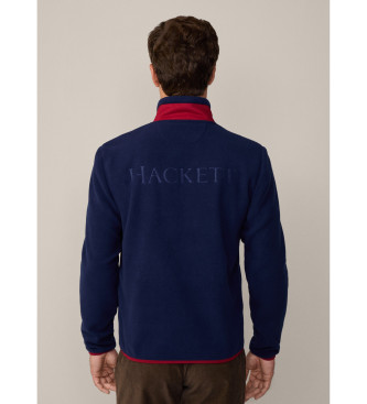 Hackett London Heritage Sweatshirt Nbr Flc Fz navy