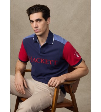 Hackett London Granatowa koszulka polo Heritage