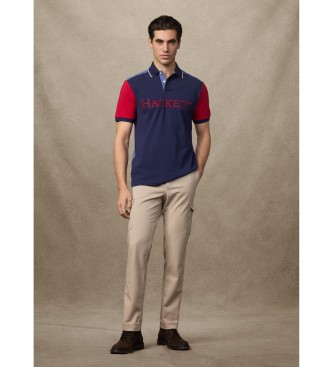 Hackett London Granatowa koszulka polo Heritage