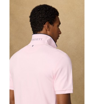 Hackett London Polo con n�mero fit cl�sico rosa