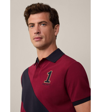 Hackett London Czerwona koszulka polo Heritage Sash