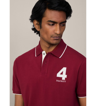 Hackett London Polo majica Heritage Number rdeča