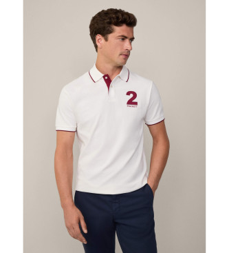 Hackett London Heritage Number Poloshirt wei