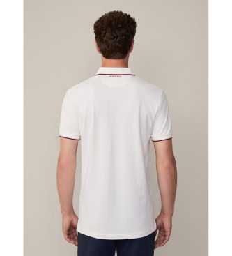 Hackett London Heritage Number polo shirt white