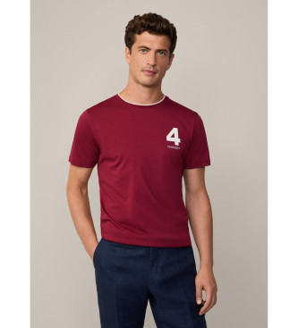 Hackett London T-shirt Heritage Number rouge