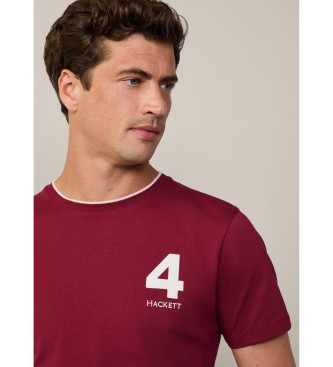 Hackett London Erfgoednummer T-shirt rood