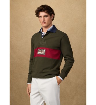 Hackett London Polo rugby peaks fit cl�sico verde