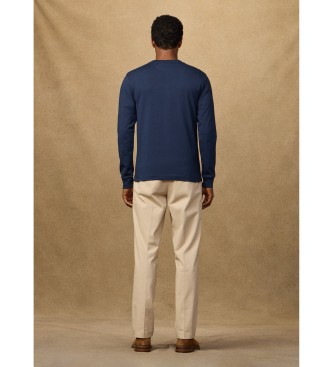 Hackett London Klasyczny granatowy t-shirt Peaks fit