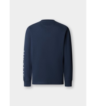 Hackett London Klasyczny granatowy t-shirt Peaks fit