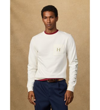Hackett London Klasyczny t-shirt Peaks fit biały