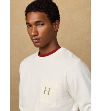 Hackett London Klasyczny t-shirt Peaks fit biały