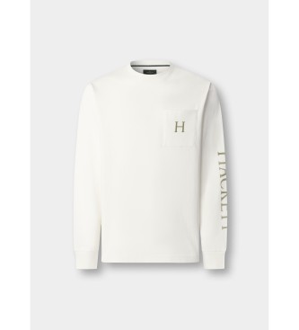 Hackett London Klasyczny t-shirt Peaks fit biały