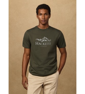 Hackett London Klasyczny zielony t-shirt Peaks fit