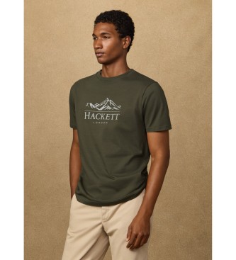 Hackett London Klasyczny zielony t-shirt Peaks fit