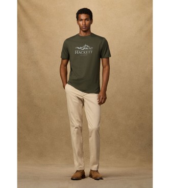 Hackett London Klasyczny zielony t-shirt Peaks fit