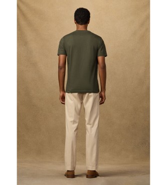 Hackett London Klasyczny zielony t-shirt Peaks fit