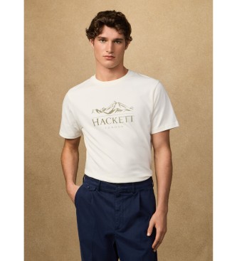 Hackett London Klasyczny t-shirt Peaks fit biały