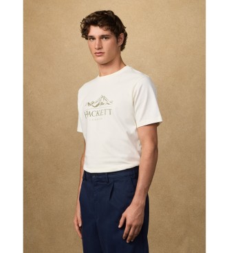 Hackett London Klasyczny t-shirt Peaks fit biały