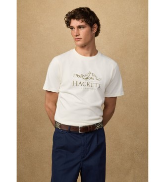 Hackett London Klasyczny t-shirt Peaks fit biały